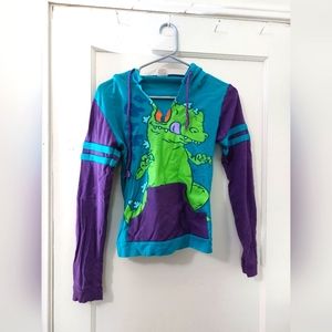 Vintage Reptar Hoodie/Hooded Long Sleeve Sweater by Nickelodeon. Size Medium.
